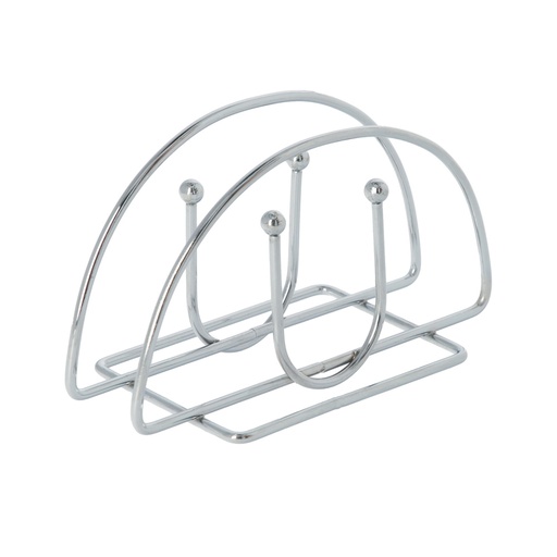 [5422010] Servilletero Mesa,  Acero Cromado Forma Semicircular Vertical