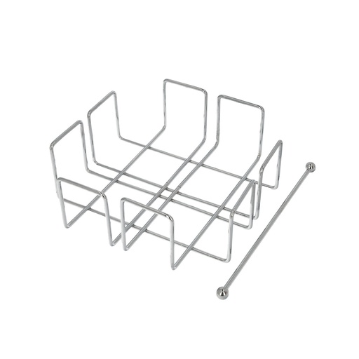 [5422015] Servilletero Mesa,  Acero Cromado Forma Cuadrada Horizontal