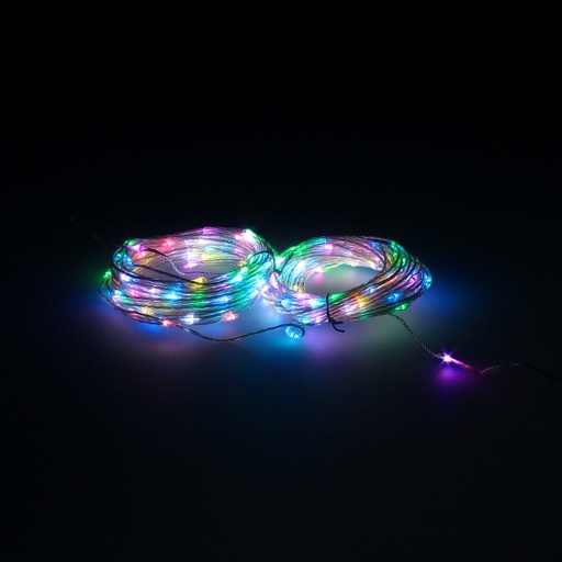 [5490225] Guirnalda Luces Navidad 200 Leds Multicolor RGB Con Mando Luz Navidad Interiores y Exteriores Ip44
