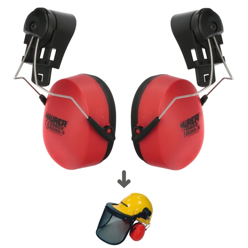 [15040686] Recambio Protector Auditivo Para Casco Con Visera, Protector Facial De Rejilla y Protector Auditivo Maurer Modelo 99790