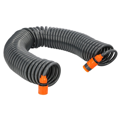[8070801] Manguera  Extensible Espiral Autoenroscable Para Riego Jardin Con Conectores 15 Metros