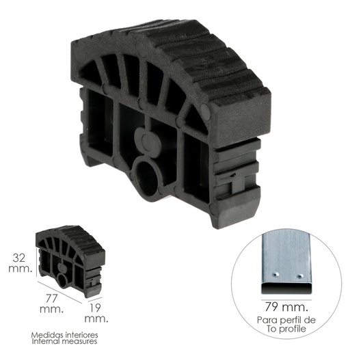 [23010080] Contera Para Escalera Pronor 3 Tramos y Escalera 2 Tramos Con 12+12 Peldaños ( Perfil 79 mm.)