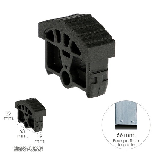 [23010081] Contera Para Escalera Pronor 2 Tramos Con 10+10 Peldaños ( Perfil 66 mm.)