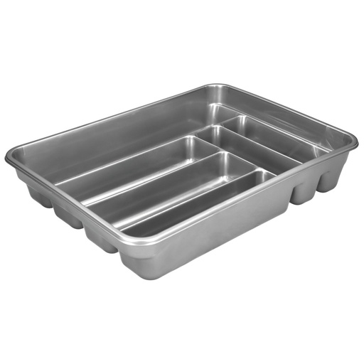 [5071180] Cubertero Plastico Para Cajon. Color Plata 40x30x7 cm.