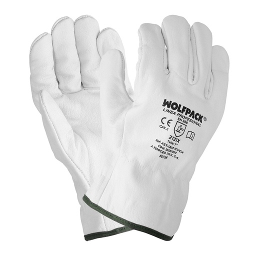 [15030044] Guantes Piel FLOR  9" C/Colgador (Par)