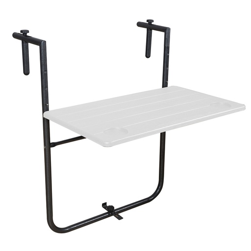 [8043850] Mesa Plegable Colgante Para Balcones / Terrazas 36x60 cm. Altura Regulable
