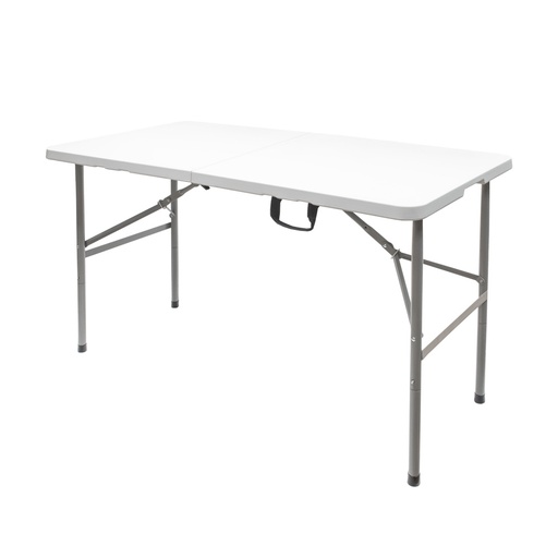 [8044605] Mesa Plegable Rectangular HDPE Multifuncional, Portatil, Resistente,Multiusos 122x61x74 cm. Color Blanco