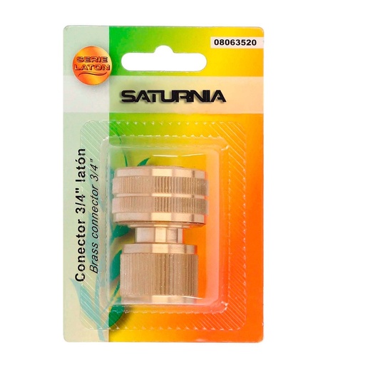 [8063520] Conector Manguera Laton  3/4" Hembra, Adaptador Grifo, Conector Grifo A Conector Rapido