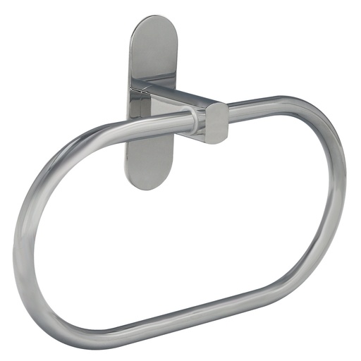 [5421315] Toallero Forma Anilla Color Inox Con Efecto Espejo, Autoadhesivo Resistente, Porta Toallas, Toallero Adhesivo Pared / Mueble