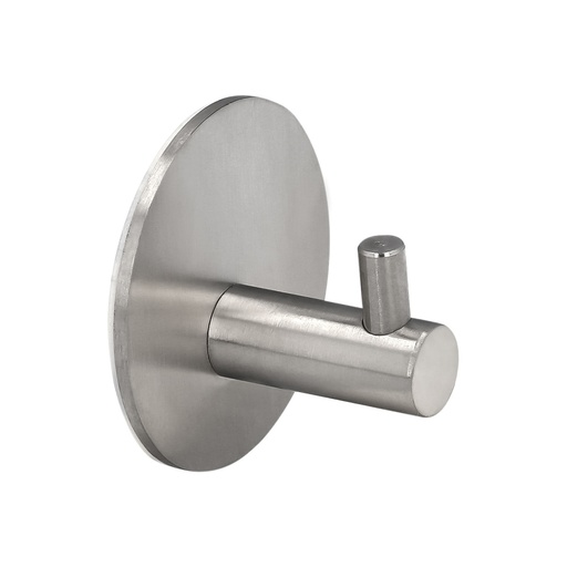[5421325] Gancho Colgador Baño Individual Toallas / Albornoz Color Inox Autoadhesivo Resistente, Sin Tornillos