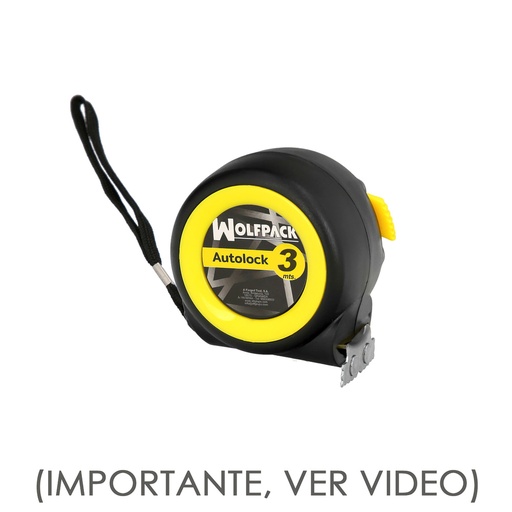 [2300105] Flexometro Sistema Autolock Con Freno Automatico Longitud 3 Metros Ancho Cinta 16 mm. Magnetico. Cinta Metrica Freno Automatico