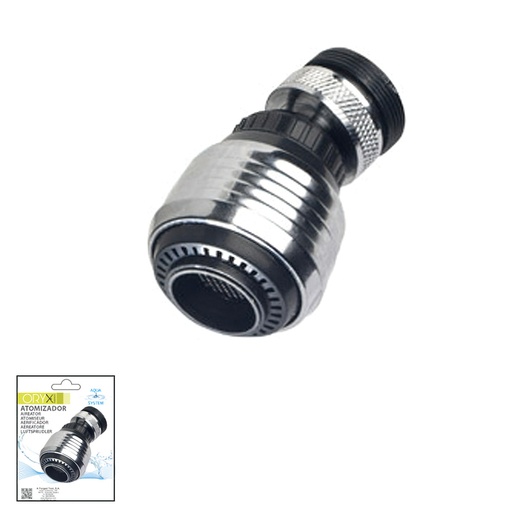[4070105] Atomizador  Economizador Con Rotula Con Adaptador Macho / Hembra Cromo