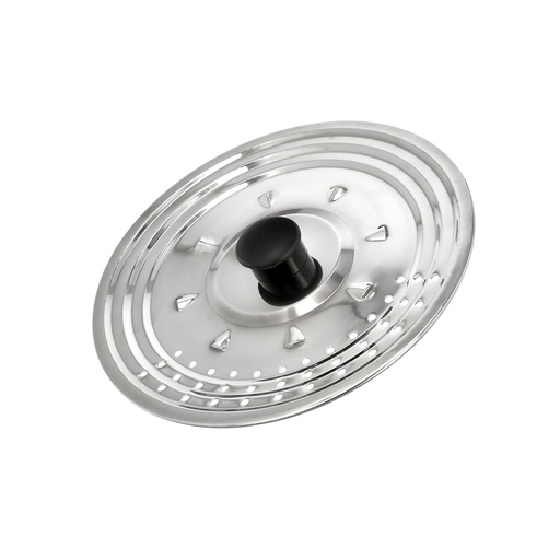 [5027000] Tapadera Multiusos Acero Inoxidable Ø 21 cm. Uso Tapa Anti Salpicaduras y Escurridor. Tapadera Adpatable Diferentes Medidas