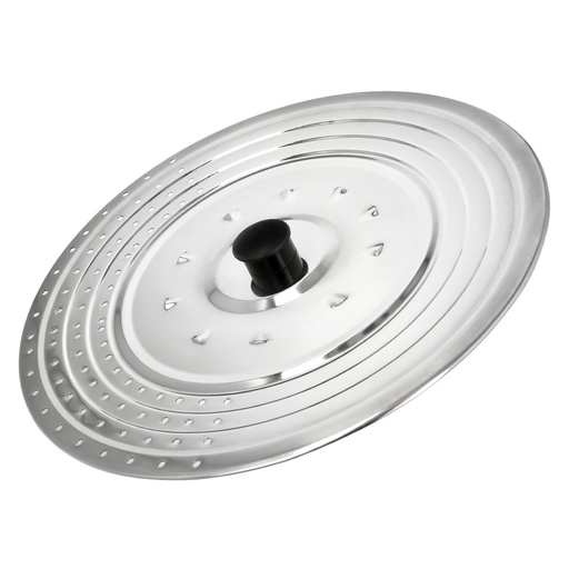 [5027015] Tapadera Multiusos Acero Inoxidable Ø 32 cm. Uso Tapa Anti Salpicaduras y Escurridor. Tapadera Adpatable Diferentes Medidas
