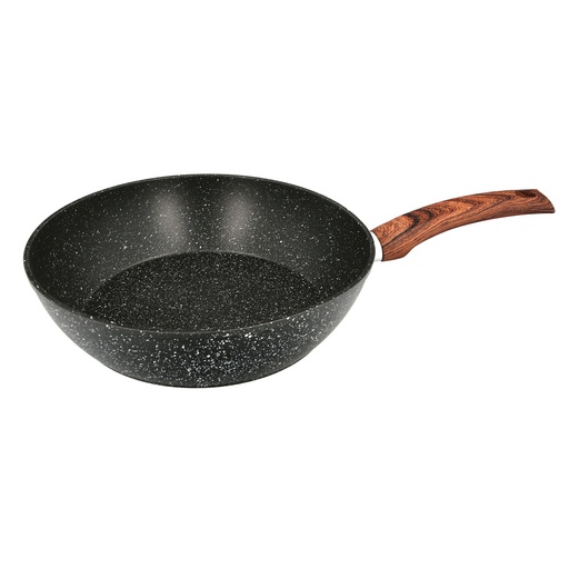 [5023630] Sarten Honda Aluminio Forjado Antiadherente Ø 28x7,5 cm. Mango Engomado / 5 capas / Acabado Piedra / Para Todo Tipo de Cocinas