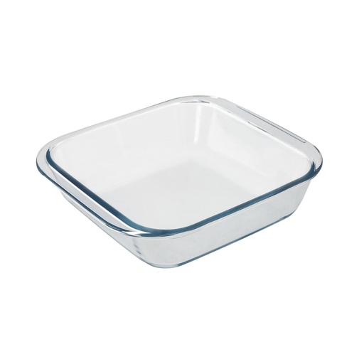 [5024130] Fuente Horno Cristal Borosilicato Cuadrada 1,1litros. 18x18 cm. Ideal Meclas, Ensaladas, Postres, Cocina, Resposteria. Libre BPA