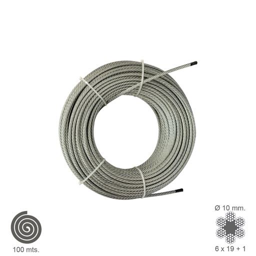 [1120009] Cable Galvanizado  10 mm. (Rollo 100 Metros) No Elevacion