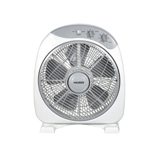 [5380155] Ventilador Maurer Box Ø 30cm 40 Watt. 3 velocidades  Aspas gran tamaño, 3 Con temporizador