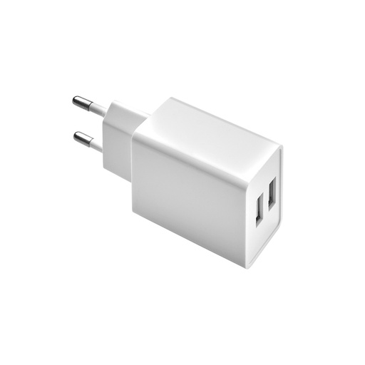 [19110311] Cargador USB Dos Tomas 2.1 Amperios. 5 V. Adaptador Enchufe USB Cargador USB de Pared, Android, Iphone, Smartphones, Tablets.