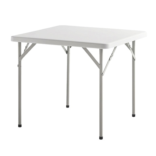 [8044720] Mesa Plegable Cuadrada Multifuncional, Portatil, Resistente,Multiusos 86x86x74 cm. Color Blanco
