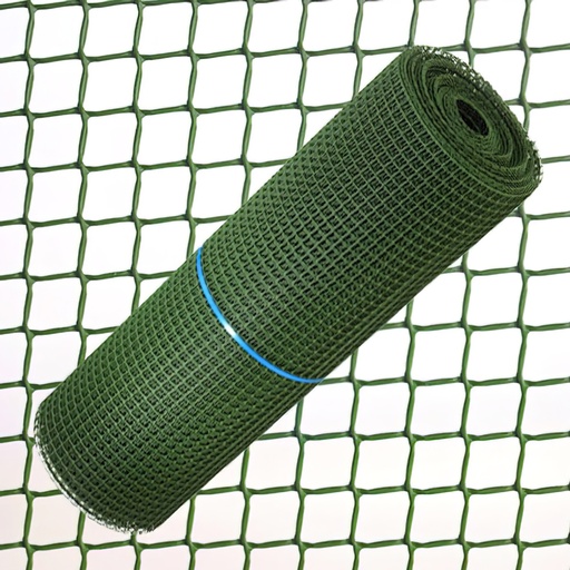[1190063] Tela Cuadrada Plastico 1,0 cm. x 1 Metro. Verde  Rollo 25 Metros