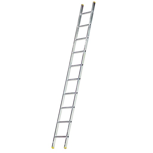 [23010655] Escalera Aluminio 1 Tramo, 10 Peldaños. Antideslizante, Resistente.