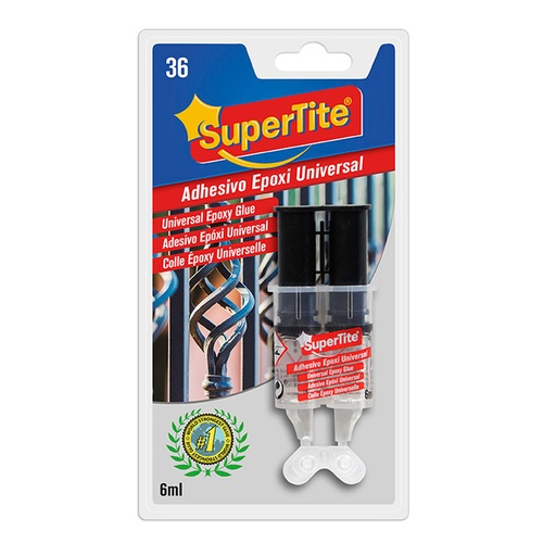 [14010540] Pegamento Epoxi 2 Componentes (6 Ml.) Pegamento Metal, Cristal, Espejos, Plásticos, Mármol, Embarcaciones, Madera, Piel, Etc