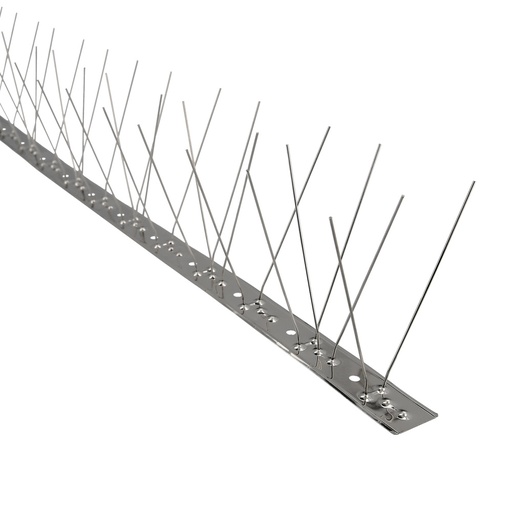 [5120220] Pincho Anti Palomas / Pajaros 1 Metro Inoxidable Pincho Doble 60 Pinchos. Adaptable a Varias Posiciones