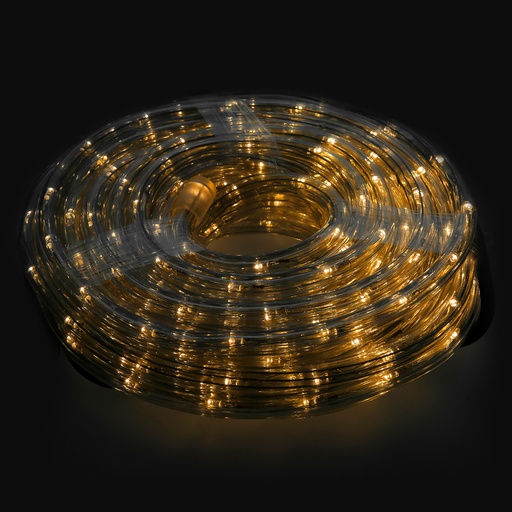 [5490003] Luces Navidad Tubo Luz Blanca Calida 240 LEDs Uso Exteriores / Interiores Protección IP44 Rollo 10 Metros