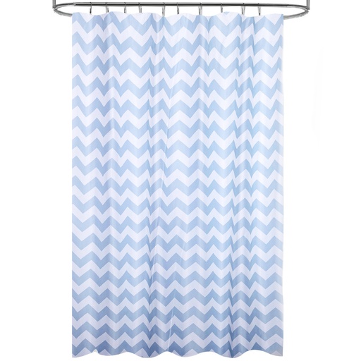 [4042480] Cortina Ducha Tela Rayas Azul 180 x 200 cm. Cortina baño, Cortina Tela Impermeable Con Anillas