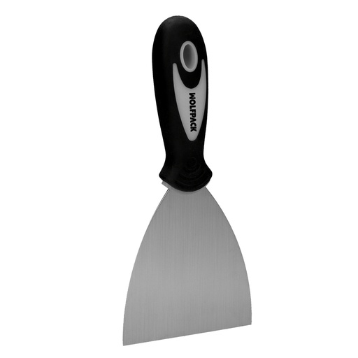 [2322415] Espatula Acero Inoxidable Ancho 80 mm. Con Mango de Goma Ergonomico, Espatula Pintor, Espatula Masilla, Paletina, Paleta Rascar