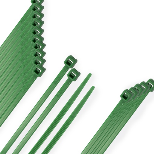 [13050351] Brida Nylon 100%. Color Verde 4,6 x 390 mm. Bolsa 100 Unidades. AbraBridas Nylon 100% Verde 4,6x390 mm. (Bolsa 100 Unidades)