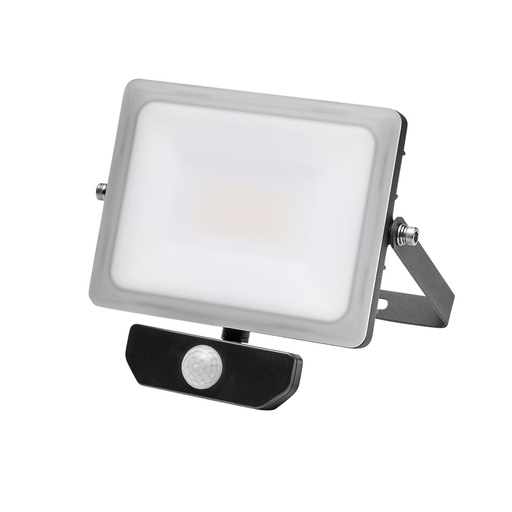 [19079305] Foco Led Plano 30 Watt. Luz Blanca 4000º K  IP 65 2400 Lumenes Con Sensor de Presencia