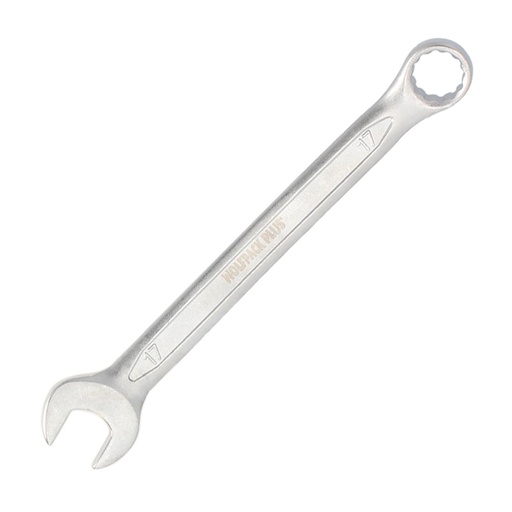[2105857] Llave Combinada Plus 17x17 Acero Cromo Vanadio DIN 3113. Llave Doble Boca, Llave Fija, Llave Estrella