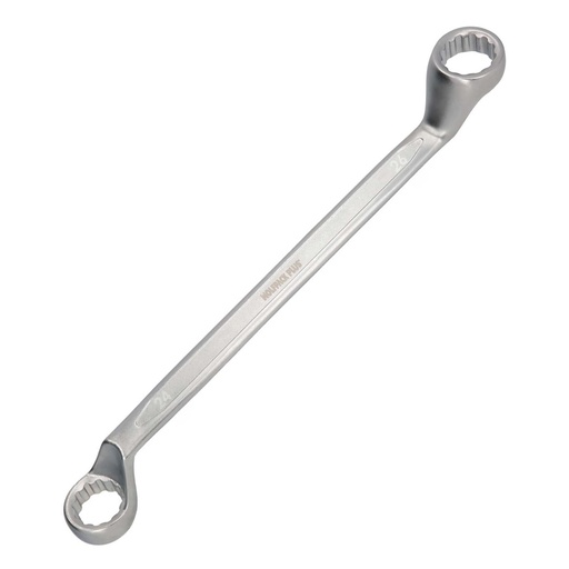 [2322920] Llave Estrella Acodada Plus Acero Cromo Vanadio 24x26 DIN 838. Llave Doble Boca Acodada, Llave Fija Estrella Acodada
