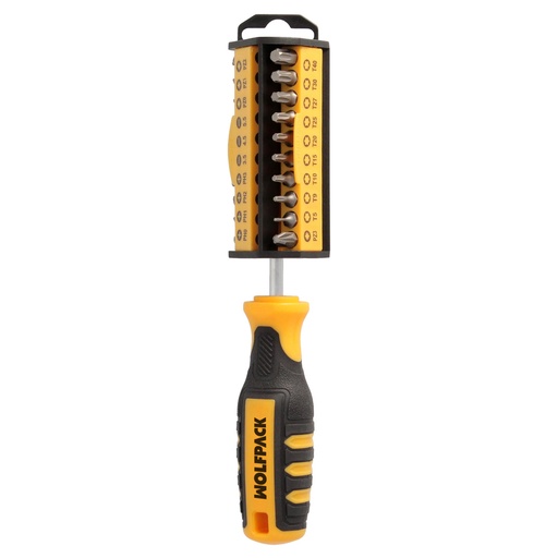 [2323415] Juego De Puntas con Destornillador  1/4" 35 Piezas. Acero Cromo Vanadio, Kit Destorpuntas, Puntas Destornillador.