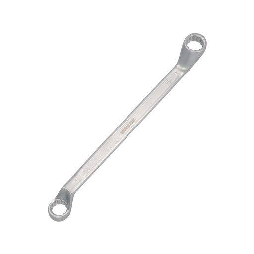 [2322910] Llave Estrella Acodada Plus Acero Cromo Vanadio 14x15 DIN 838. Llave Doble Boca Acodada, Llave Fija Estrella Acodada