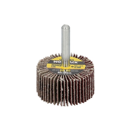 [9011620] Abanico Lija Grano 80 Medida Ø 40 x 20 mm. Disco Abrasivo Laminas, Ruedas Mil Hojas, Ruedas Abrasivas,Lijado,Desbaste,Pulir