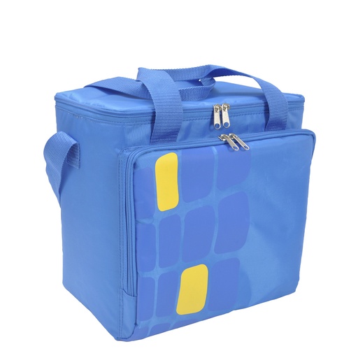 [5080127] Bolsa Termica Porta Alimentos Nevera 15 Litros Forro Interior PEVA, Con Espuma Aislante, Color Azul
