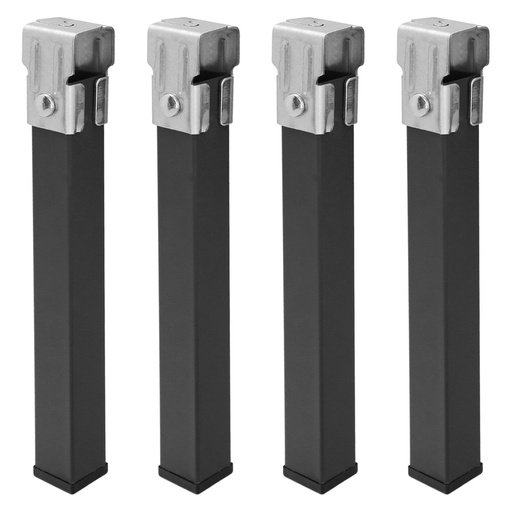 [5110102] Juego Patas Somier Cuadradas (4 Unidades) Tubo 30x30 mm. Para Somier de 30x30 mm. Altura 25 cm.