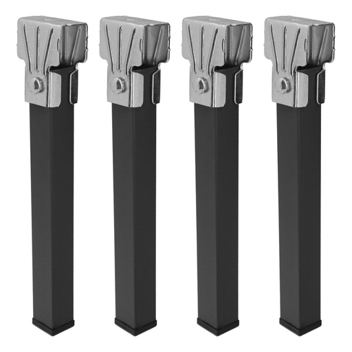 [5110103] Juego Patas Somier Cuadradas (4 Unidades) Tubo 30x30 mm. Para Somier de 40x30 mm. Altura 25 cm.