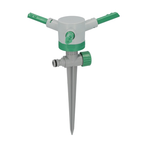 [8060404] Aspersor Plástico 3 Brazos Con Pincho Con Regulador de Presión.
