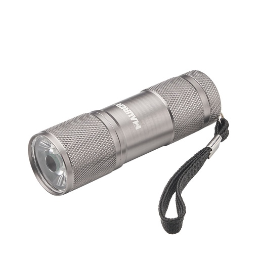 [19041305] Linterna LED De Mano De Aluminio A Pilas(1 AAA) 90 Lumenes 1 Leds Mango Estriado