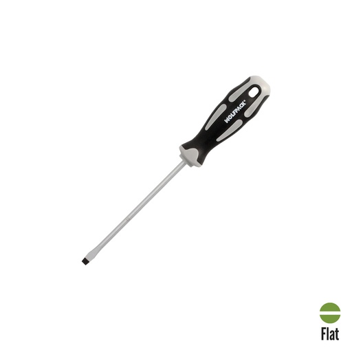[2324549] Destornillador Plano Estampado Acero S2 Mango TPR Bimaterial. Medida 1,0 x Ø 5,5 x 125 mm.  DIN5265