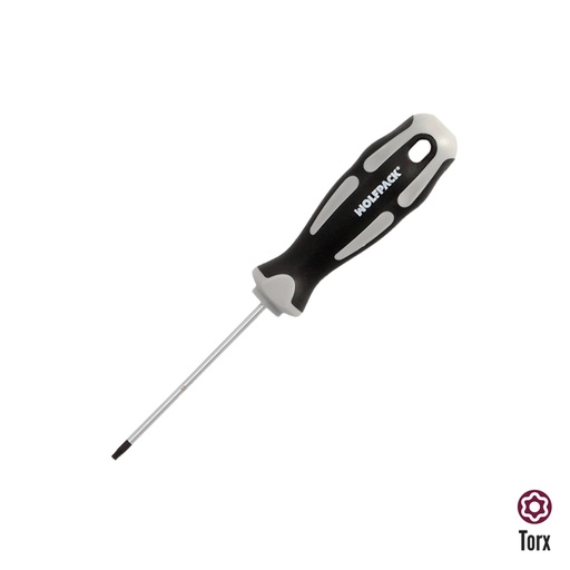 [2324513] Destornillador Torx Inviolable Acero S2 Mango TPR Bimaterial. Medida T09 x Ø 3,0 x 75 mm.