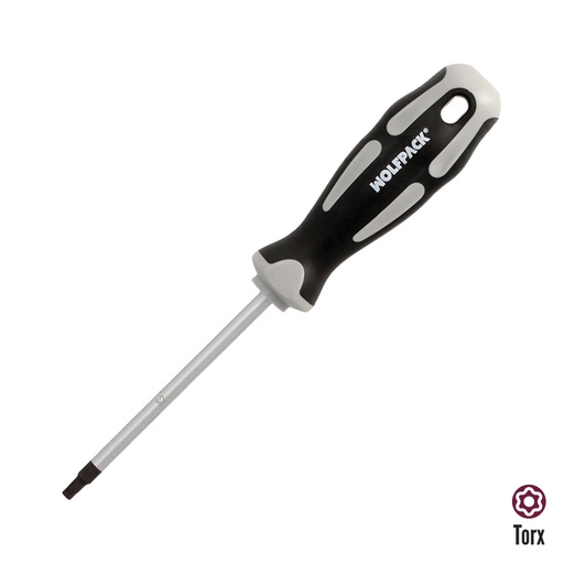 [2324516] Destornillador Torx Inviolable Acero S2 Mango TPR Bimaterial. Medida T20 x Ø 5,0 x 75 mm.