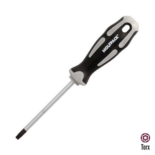 [2324519] Destornillador Torx Inviolable Acero S2 Mango TPR Bimaterial. Medida T30 x Ø 6,0 x 100 mm.