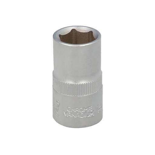 [2109025] Llave Vaso 1/2" Hexagonal 14 mm. Perfil de 6 caras. Acero Cromo Vanadio, Aristas Redondas