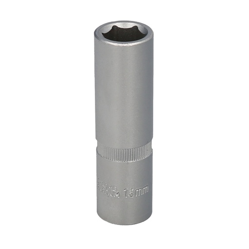 [2109165] Llave Vaso 1/2" Hexagonal Larga 15 mm. Perfil de 6 caras. Acero Cromo Vanadio, Aristas Redondas