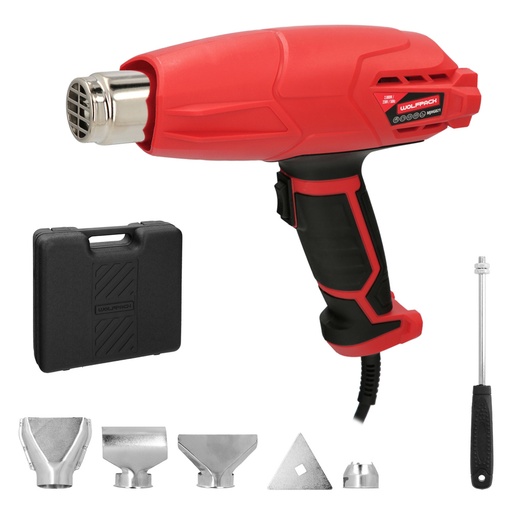[7021600] Pistola Aire Caliente 2000 Watt. 2 Potencias Con  Accesorios. Decapador, Pistola Decapar Aire Caliente